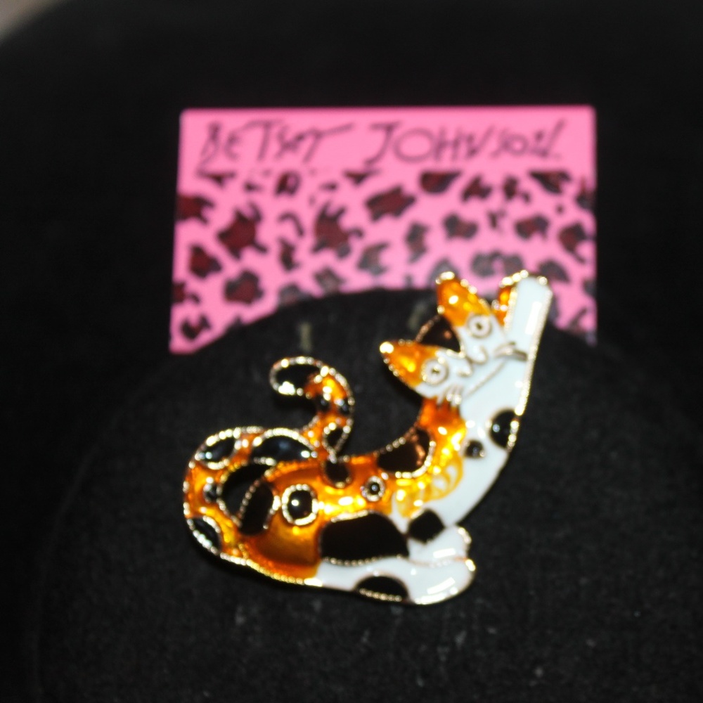 NWT Hi I'm Goldie the Stretching Cat Brooch